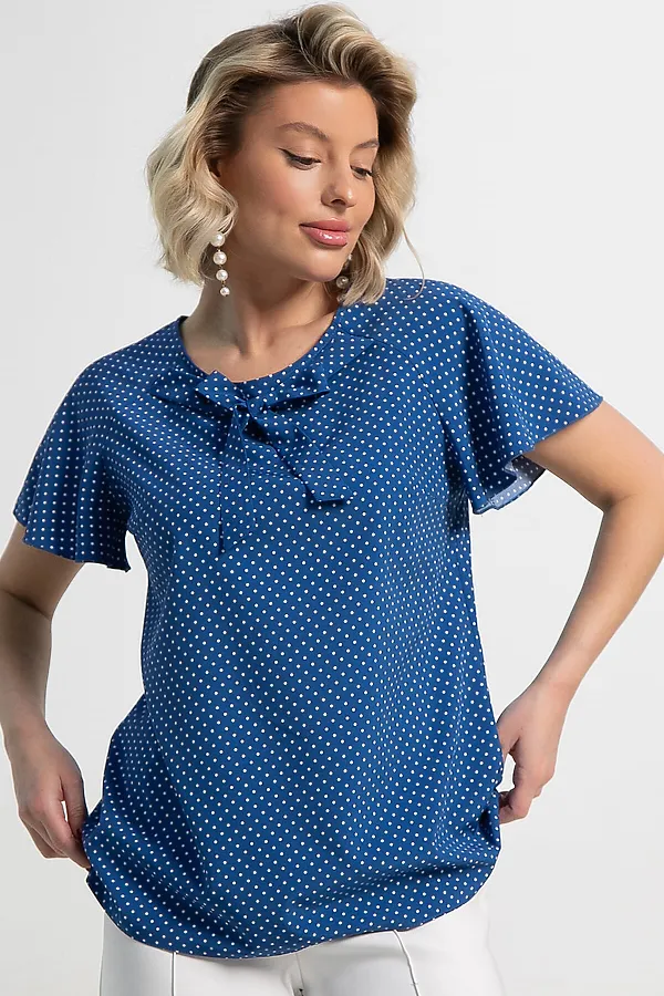 Блуза Сицилия LADY TAIGA, голубая - фото 2