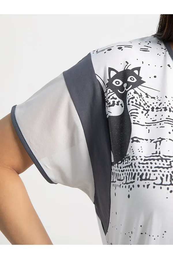 Блуза Алтея LADY TAIGA, белый/графит - фото 2