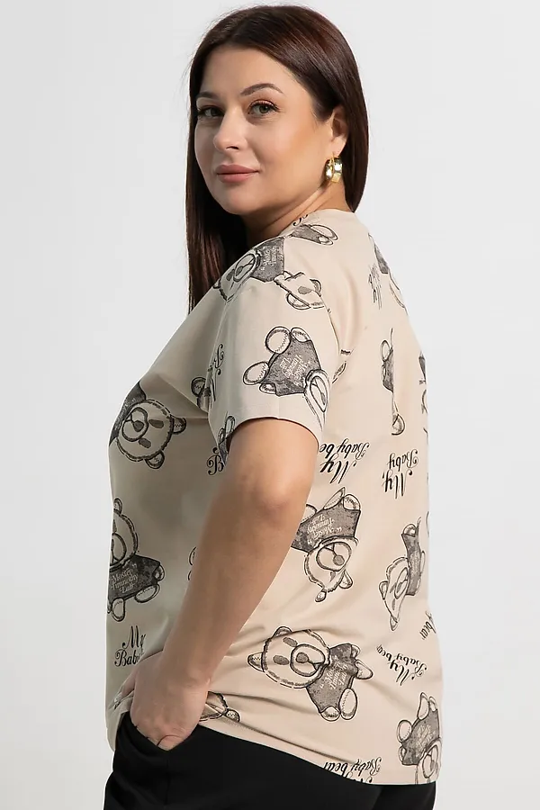 Футболка Бриса LADY TAIGA, бежевая - фото 2