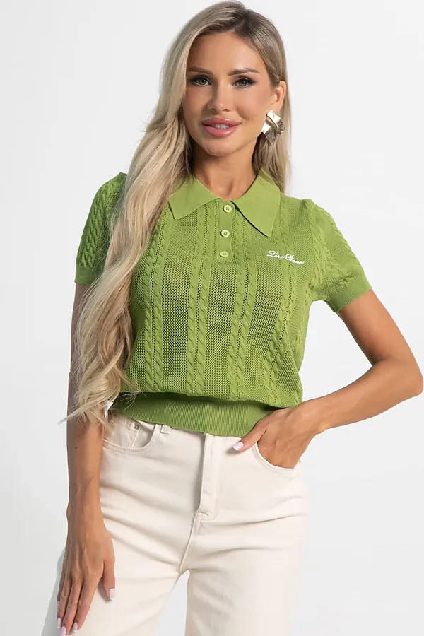 Поло Важный момент LADY TAIGA, зеленое яблоко - фото 2