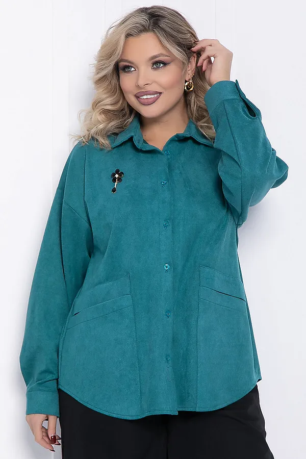 Рубашка Милолика LADY TAIGA, бирюзовая - фото 2