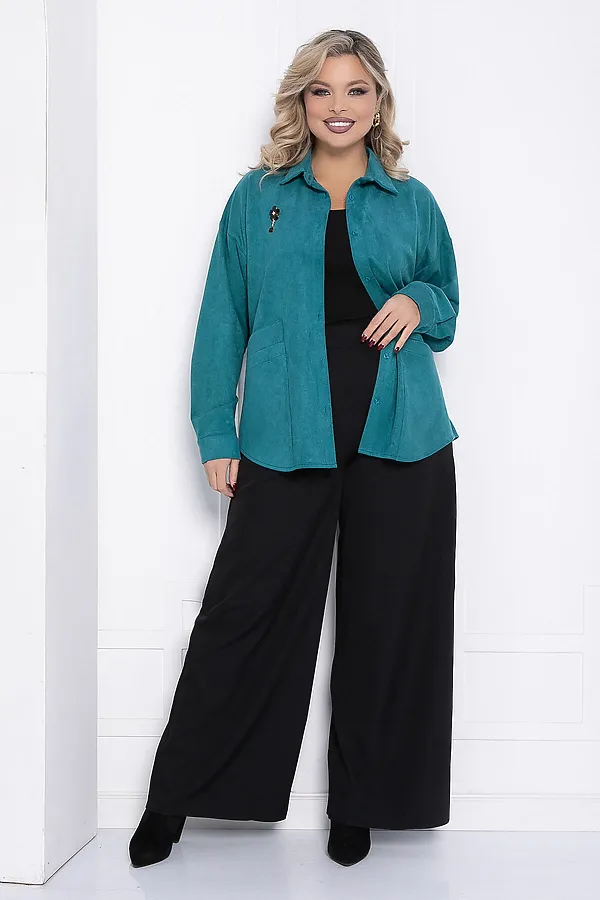 Рубашка Милолика LADY TAIGA, бирюзовая - фото 2