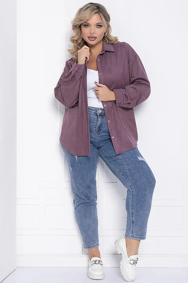 Рубашка Милолика LADY TAIGA, сливовый - фото 2