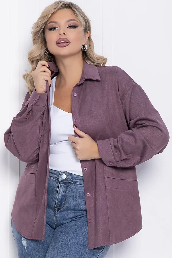 Рубашка Милолика LADY TAIGA, сливовый - фото 2