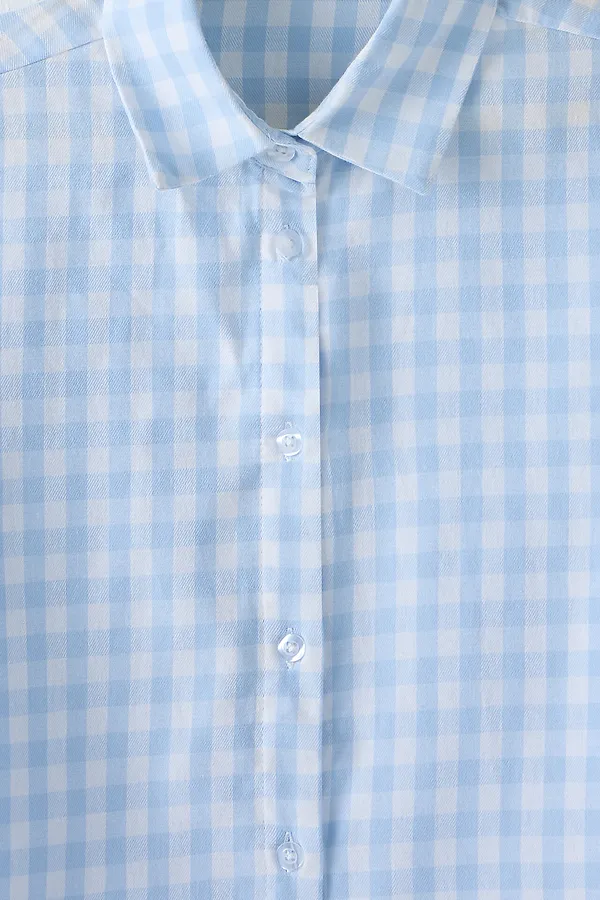 Рубашка для девочек MARK FORMELLE, голубая клетка - фото 2