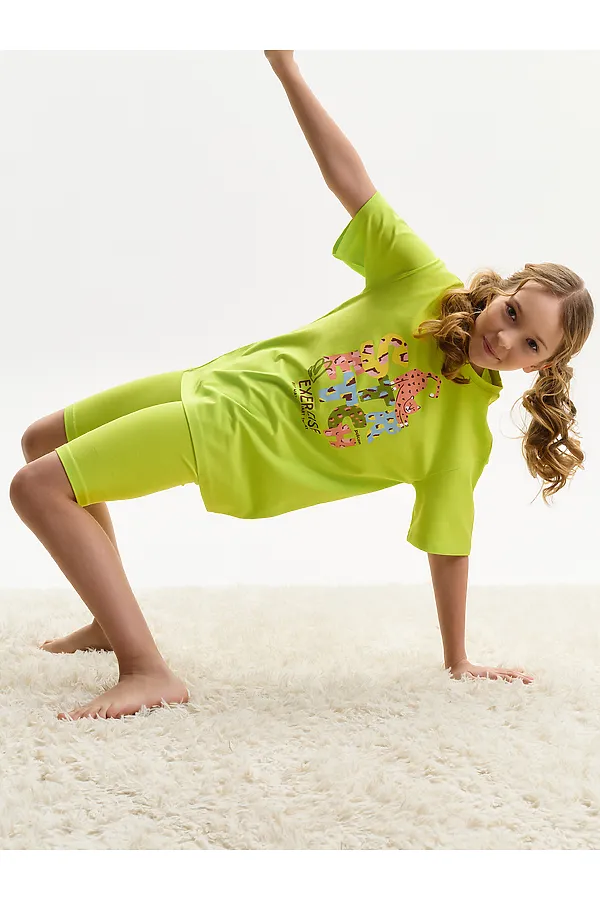 Пижама для девочек PELICAN, салатовый - фото 2