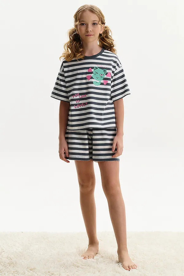 Пижама для девочек PELICAN, серый - фото 2