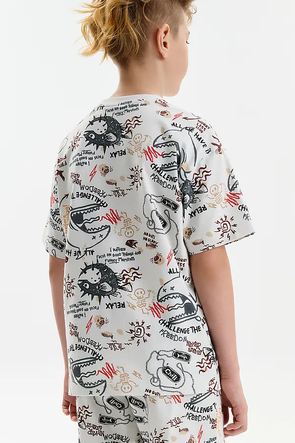 Футболка для мальчиков PELICAN, молочный - фото 2