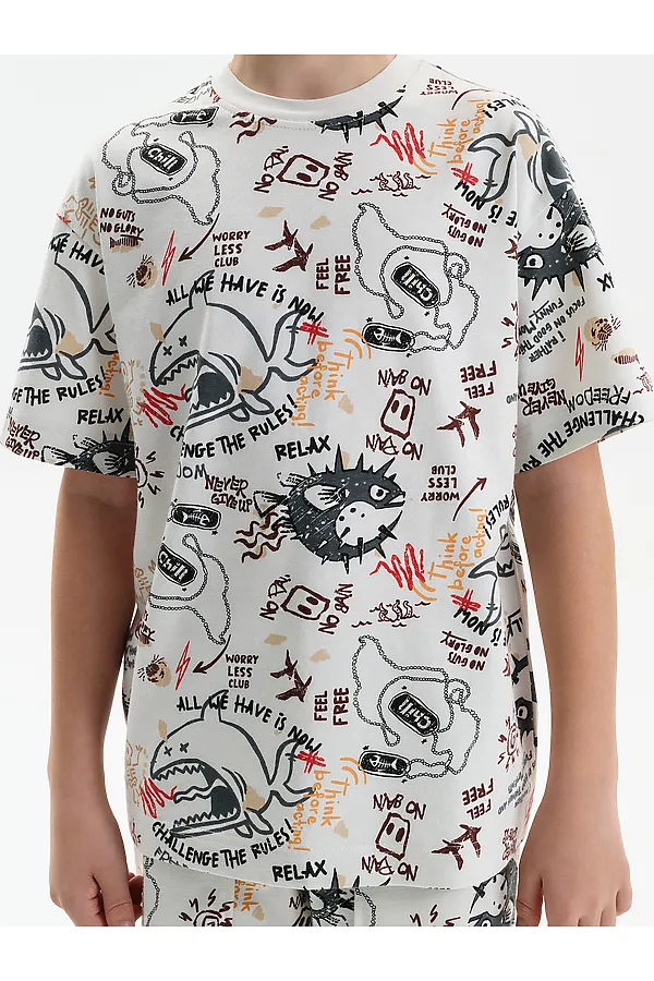 Футболка для мальчиков PELICAN, молочный - фото 2