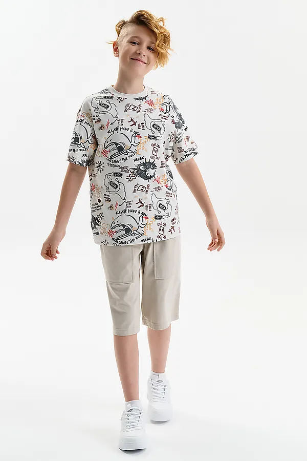 Футболка для мальчиков PELICAN, молочный - фото 2