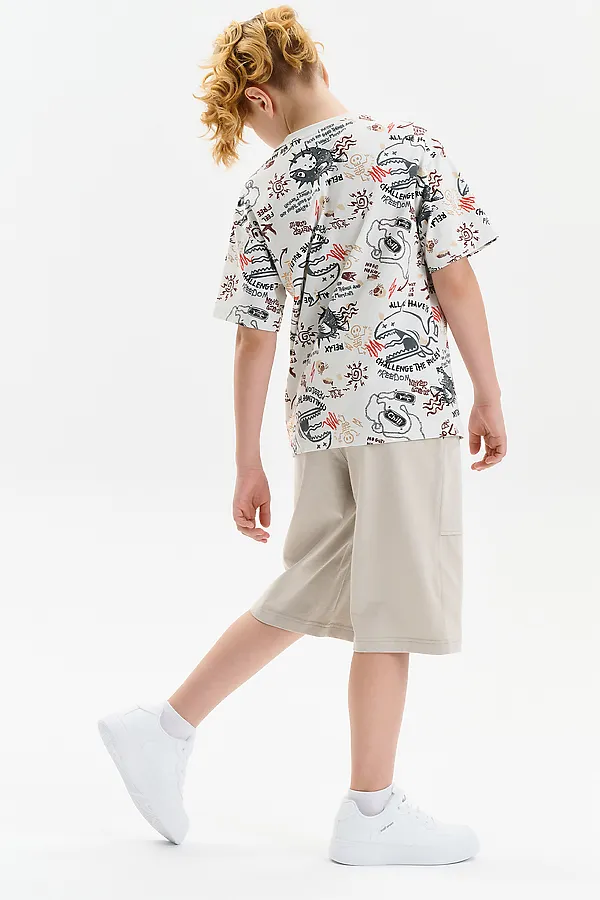 Футболка для мальчиков PELICAN, молочный - фото 2