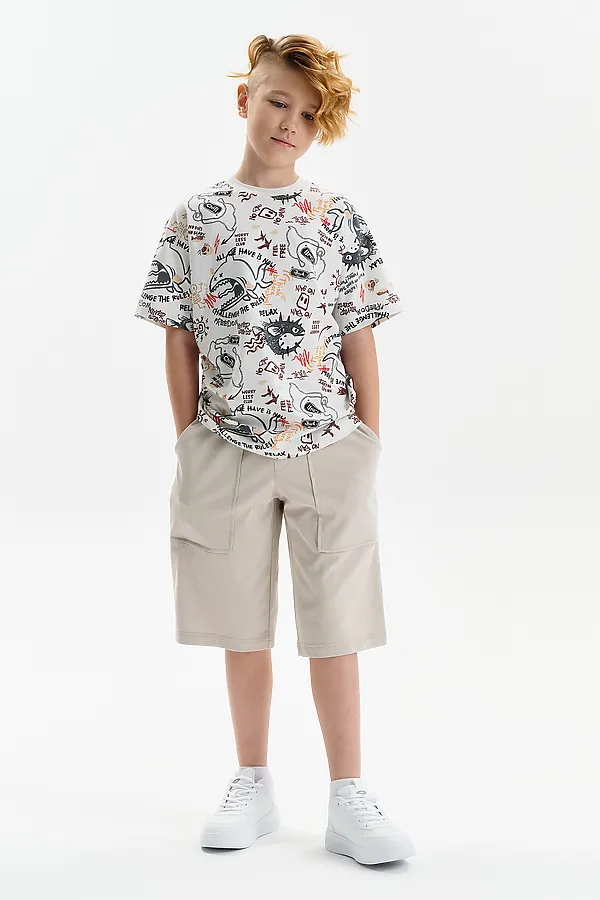 Футболка для мальчиков PELICAN, молочный - фото 2