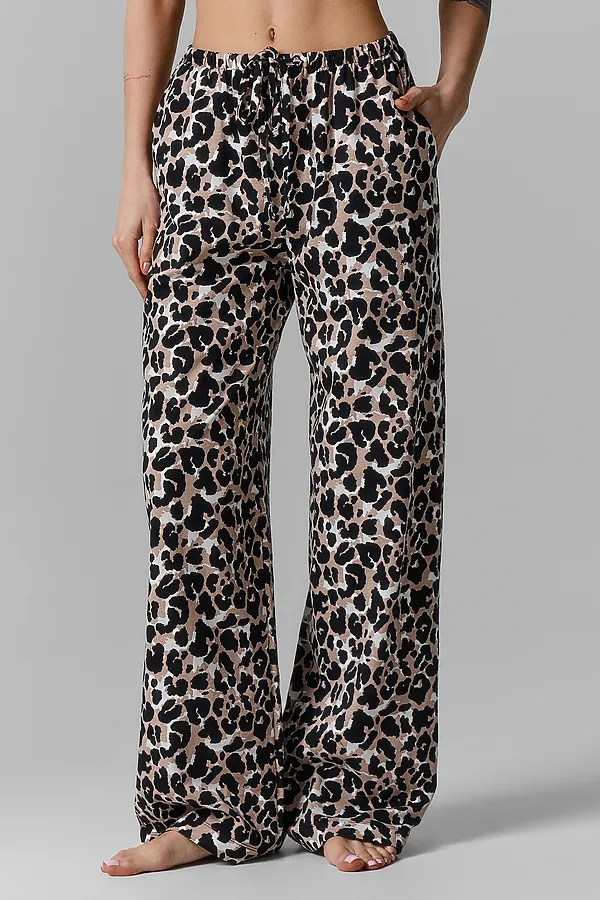 Брюки MARK FORMELLE, леопард на молочном - фото 2