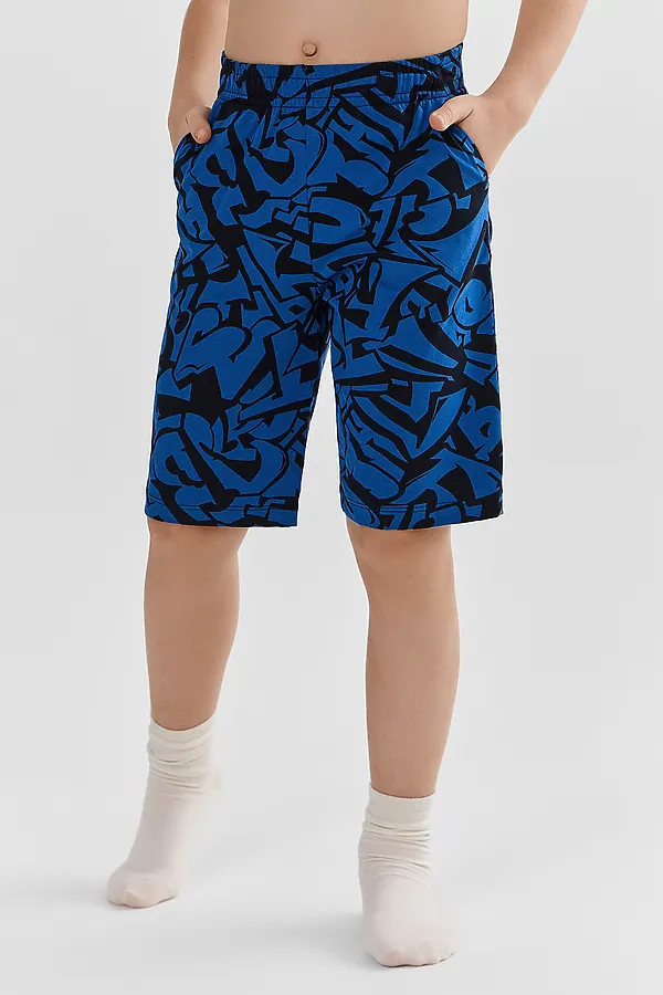 Шорты для мальчиков домашние MARK FORMELLE, буквы на синем - фото 2