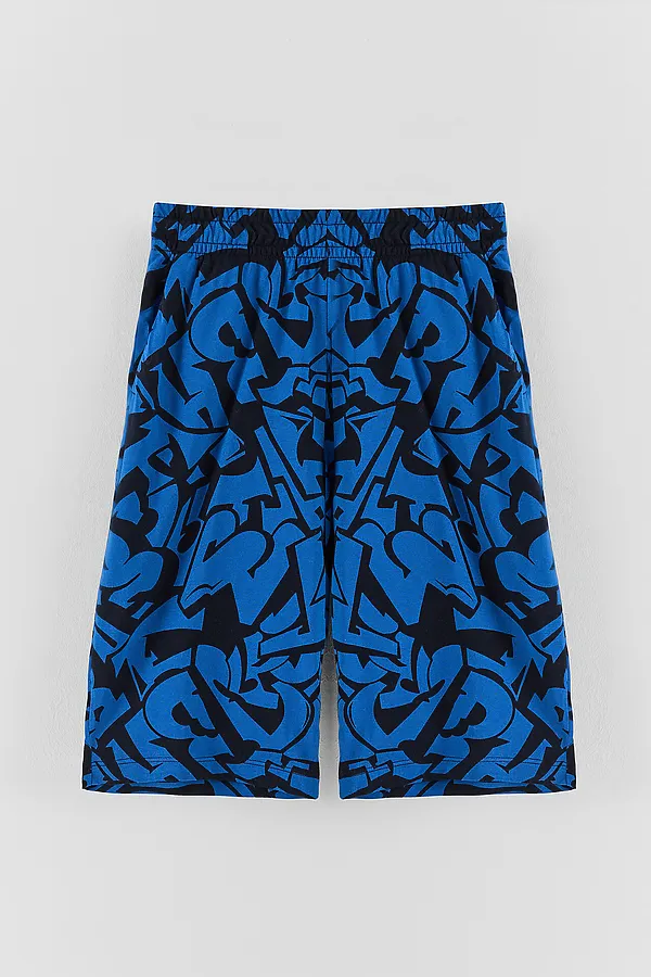 Шорты для мальчиков домашние MARK FORMELLE, буквы на синем - фото 2