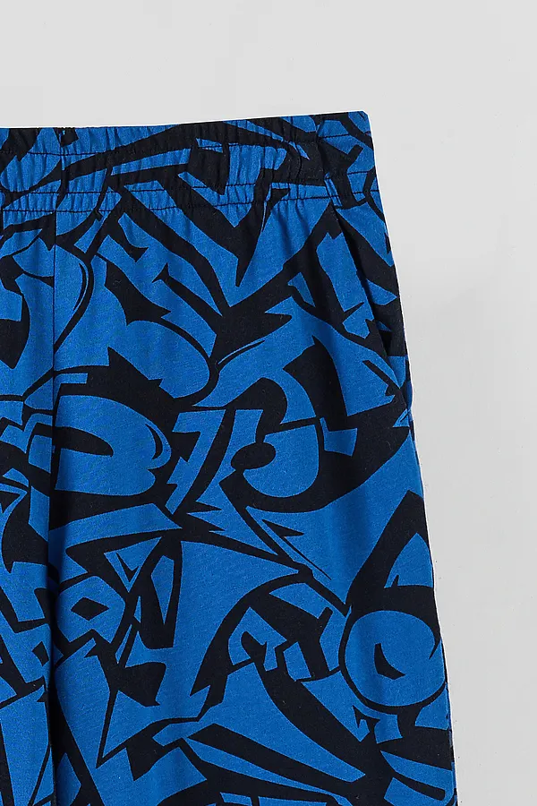 Шорты для мальчиков домашние MARK FORMELLE, буквы на синем - фото 2