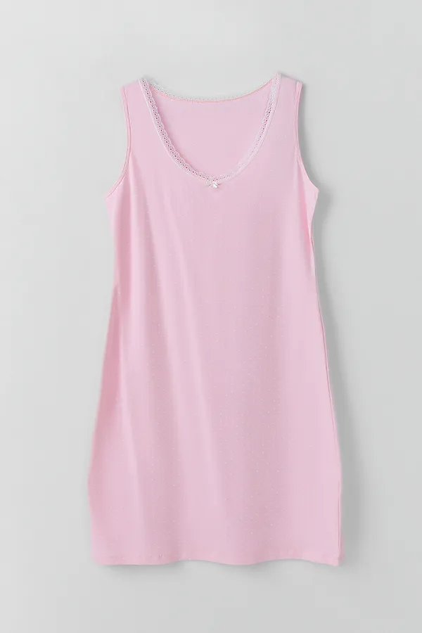 Сорочка ночная женская MARK FORMELLE, горошек на персиковом - фото 2