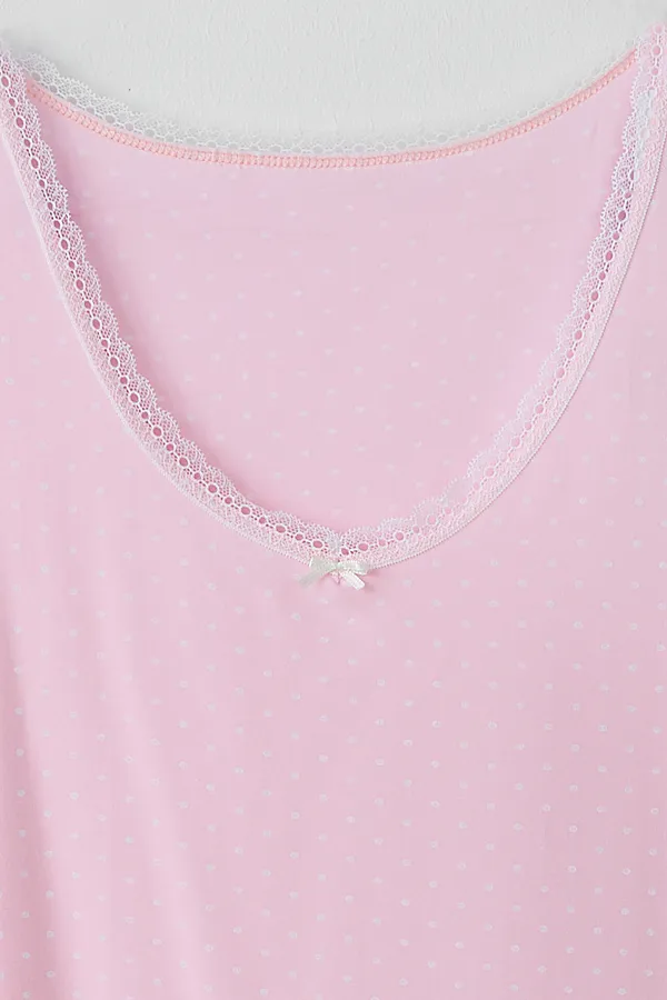 Сорочка ночная женская MARK FORMELLE, горошек на персиковом - фото 2