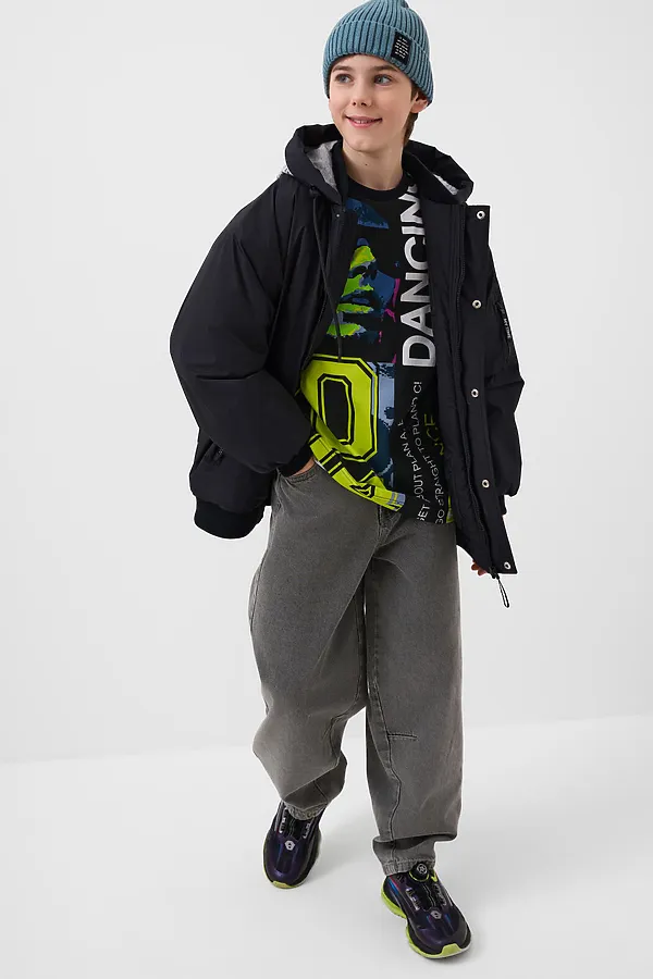 Шапка трикотажная для мальчиков PLAYTODAY, серый - фото 2