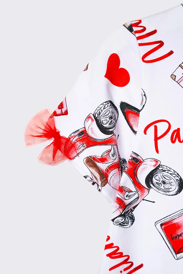 Платье трикотажное для девочек PLAYTODAY, разноцветный - фото 2