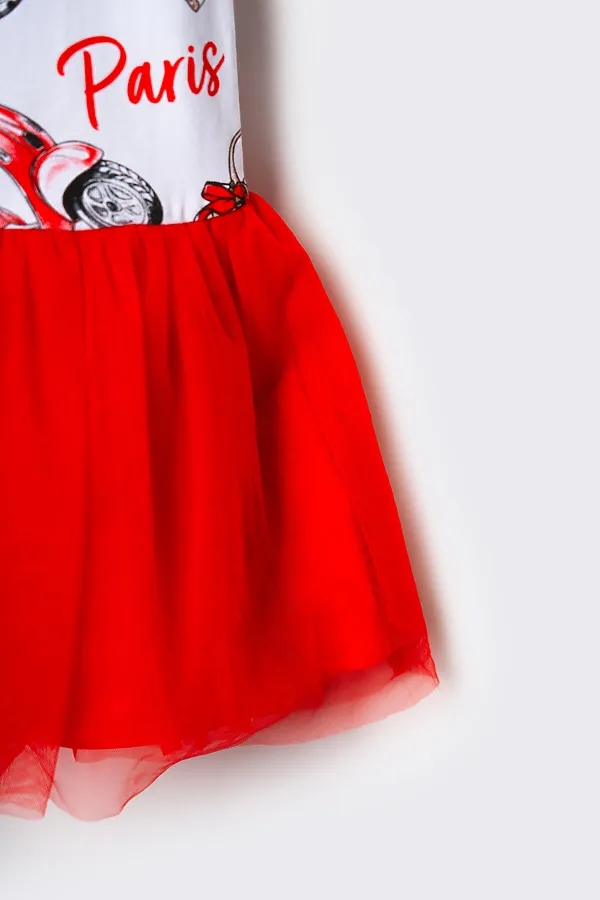 Платье трикотажное для девочек PLAYTODAY, разноцветный - фото 2