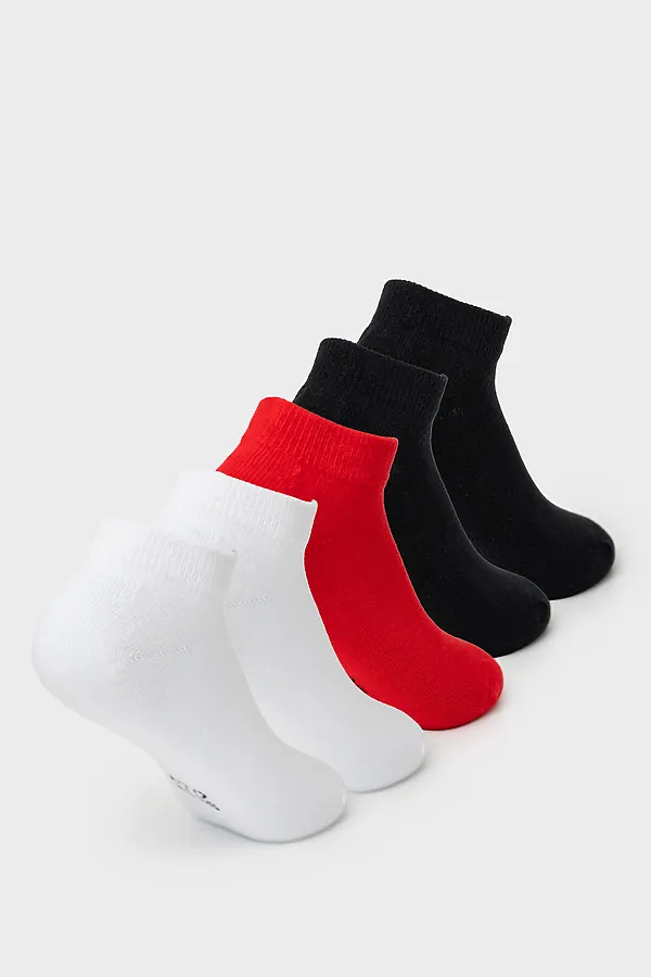 Носки трикотажные для девочек, 5 пар в комплекте PLAYTODAY, черный,белый,красный - фото 2
