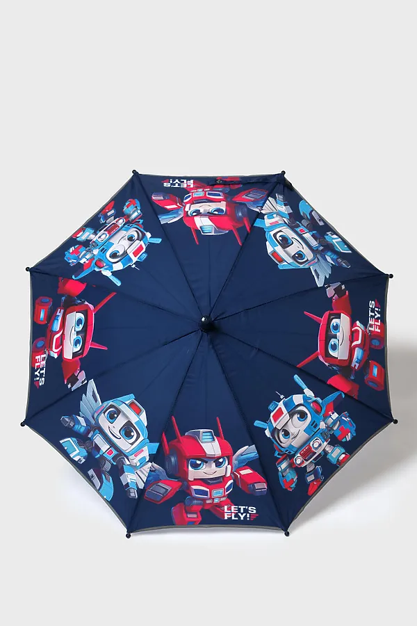 Зонт-трость для мальчиков PLAYTODAY, тёмно-синий - фото 2