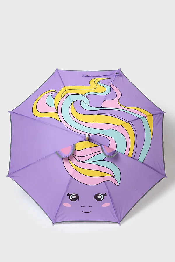 Зонт-трость для девочек PLAYTODAY, сиреневый - фото 2