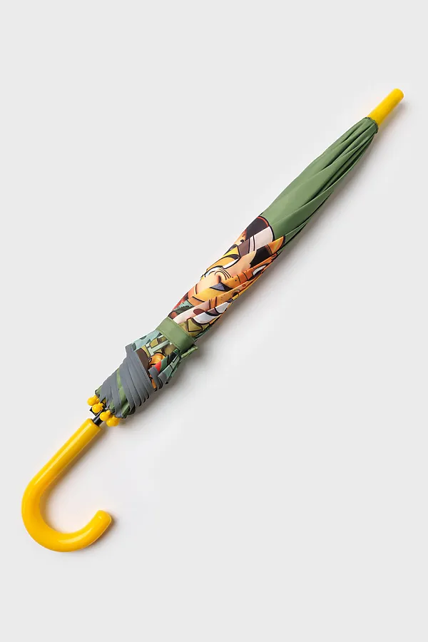 Зонт-трость для мальчиков PLAYTODAY, хаки - фото 2