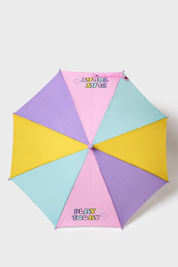 Зонт-трость для девочек PLAYTODAY, разноцветный - фото 2