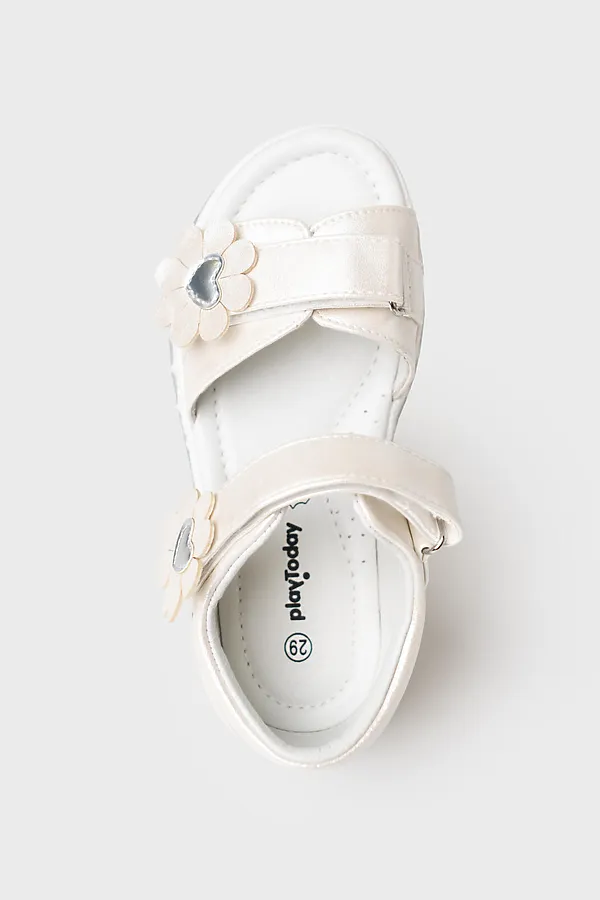 Туфли открытые для девочек PLAYTODAY, белый - фото 2