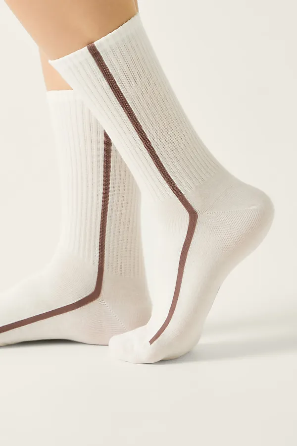 CONTE ACTIVE Удлиненные женские хлопковые носки CONTE ELEGANT, молочный - фото 2