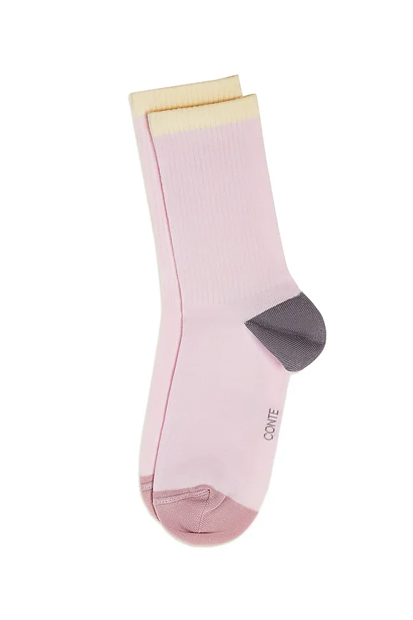 CONTE ACTIVE Удлиненные женские хлопковые носки CONTE ELEGANT, светло-розовый - фото 2