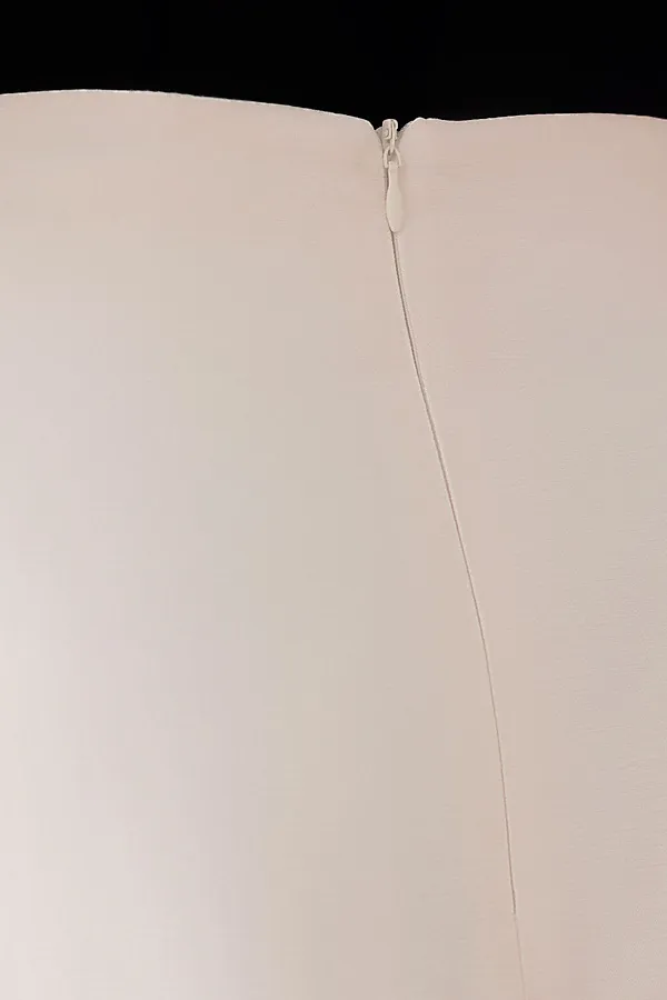 Юбка тюльпан с разрезом скроенная по косой из плотного лиоцелла VILATTE, кокосово-молочный - фото 2