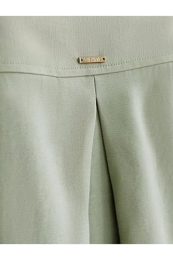 Блузка с широкими рукавами 3/4 из плотного лиоцелла VILATTE, зеленый чай - фото 2