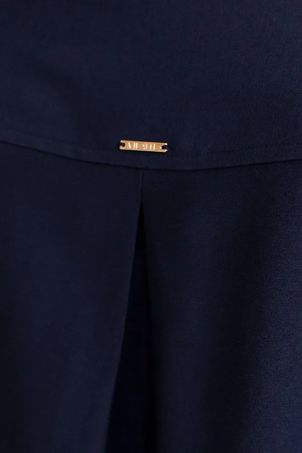 Блузка с широкими рукавами 3/4 из плотного лиоцелла VILATTE, темно-синий - фото 2