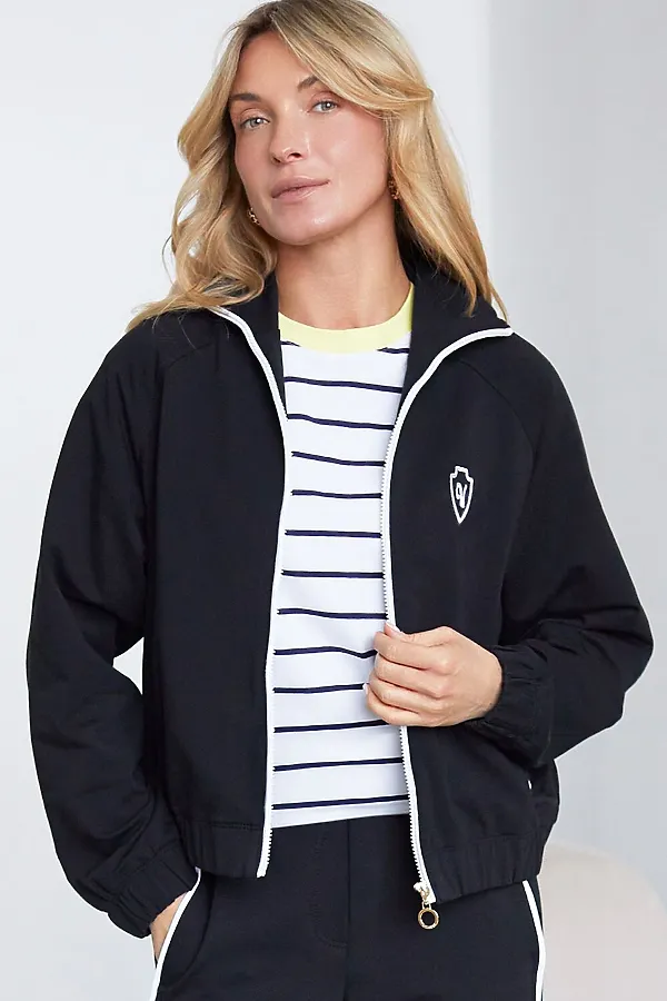 Худи на молнии из петельчатого футера двухнитки с эластаном без начеса VILATTE, черный - фото 2