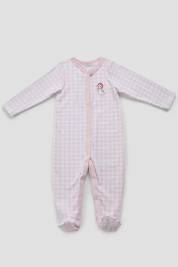 Комбинезон нательный детский (2шт.) MARK FORMELLE, розовая клетка на белом +клубничка на белом - фото 2