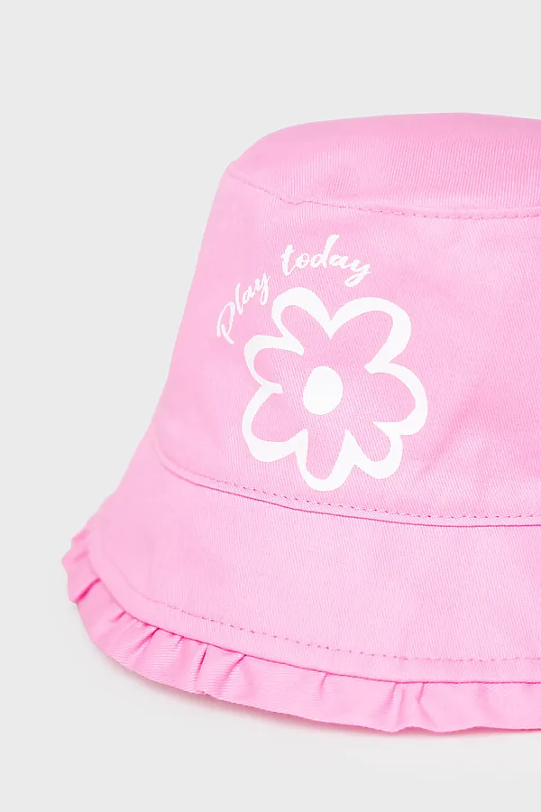 Панама текстильная для девочек PLAYTODAY, розовый - фото 2