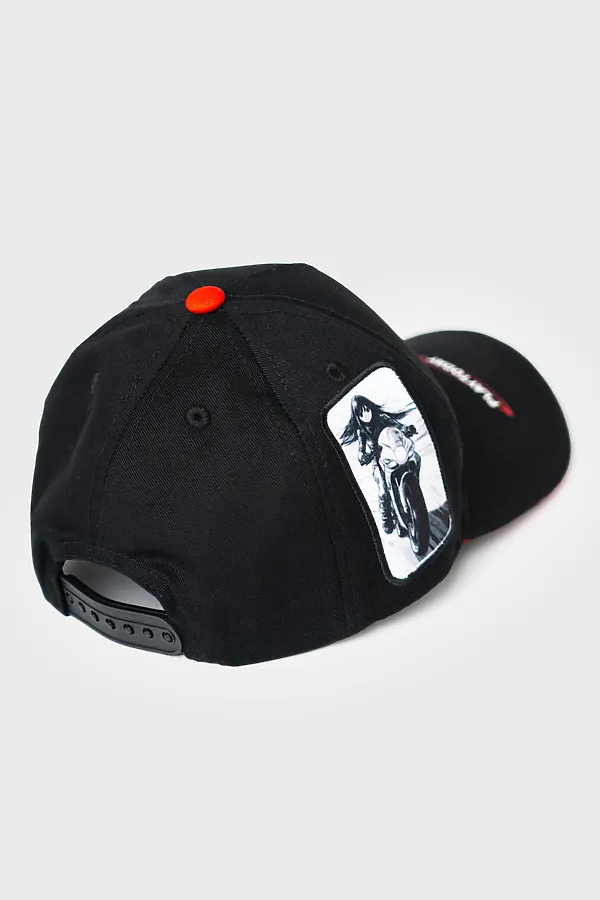 Кепка текстильная для девочек PLAYTODAY, черный,красный - фото 2