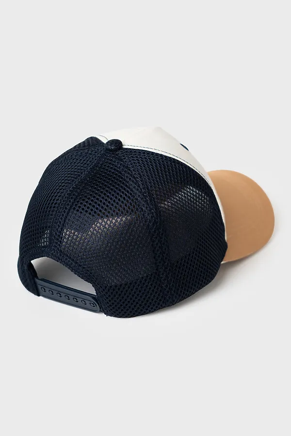 Кепка текстильная для мальчиков PLAYTODAY, бежевый,тёмно-синий,белый - фото 2