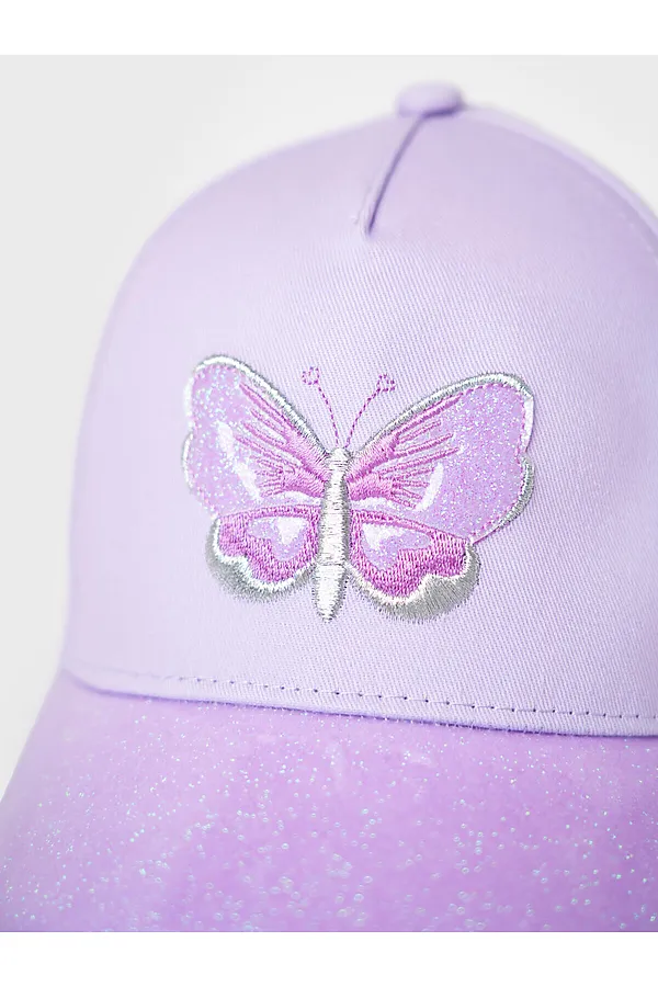 Кепка текстильная для девочек PLAYTODAY, сиреневый - фото 2