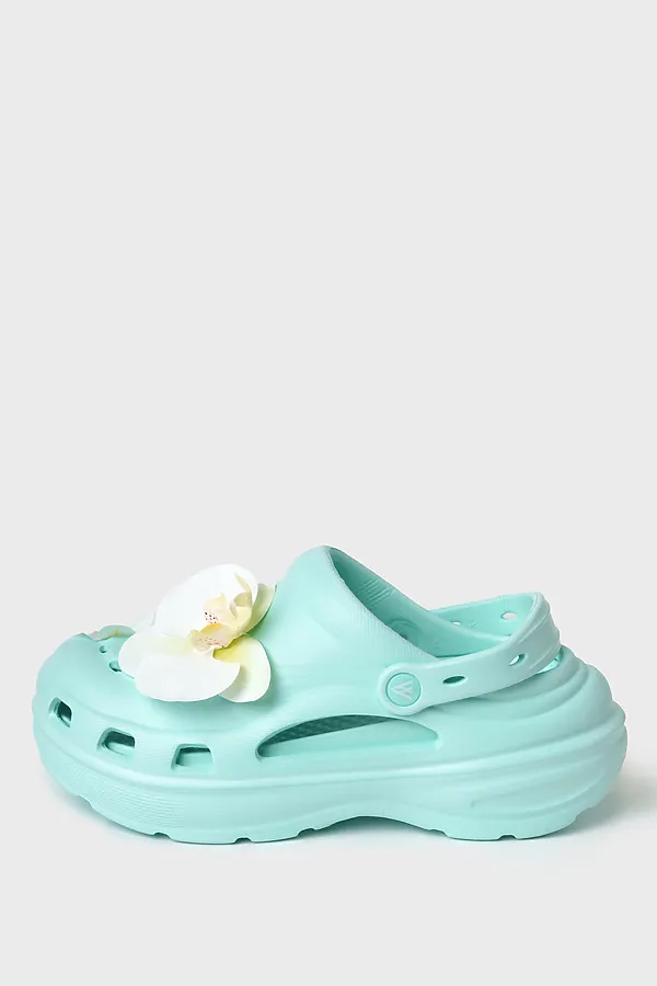 Сабо для девочек PLAYTODAY, светло-зеленый,белый - фото 2