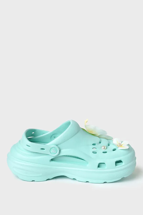 Сабо для девочек PLAYTODAY, светло-зеленый,белый - фото 2