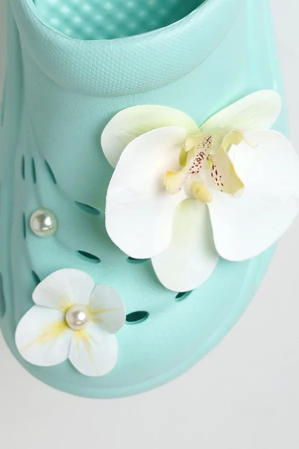 Сабо для девочек PLAYTODAY, светло-зеленый,белый - фото 2