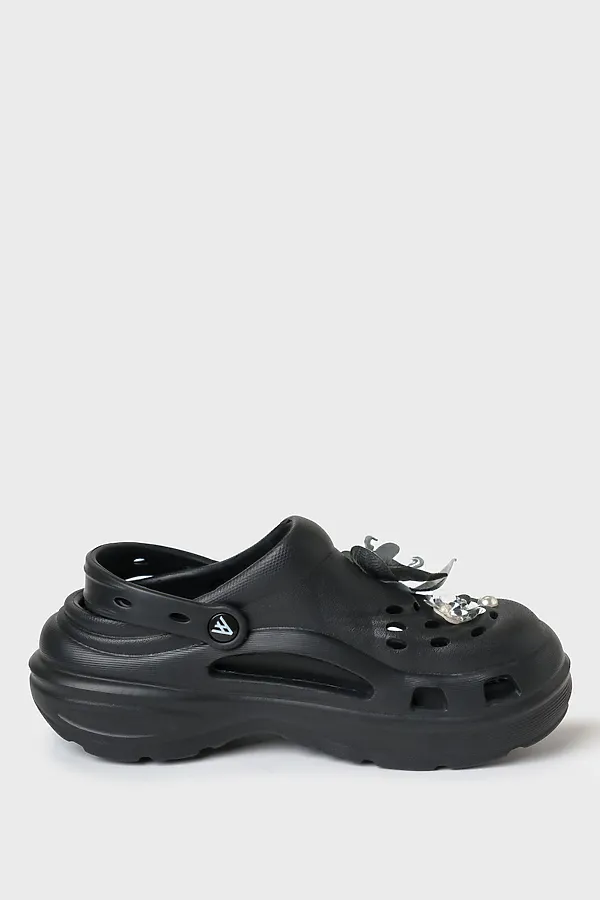 Сабо для девочек PLAYTODAY, черный,серебряный - фото 2