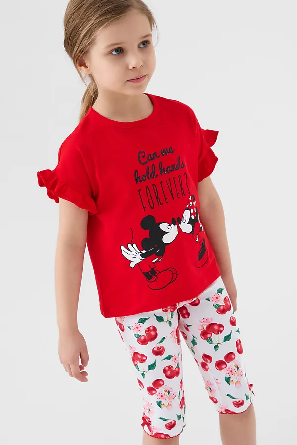 Брюки трикотажные для девочек (легинсы укороченные), 2 пары в комплекте PLAYTODAY, разноцветный - фото 2