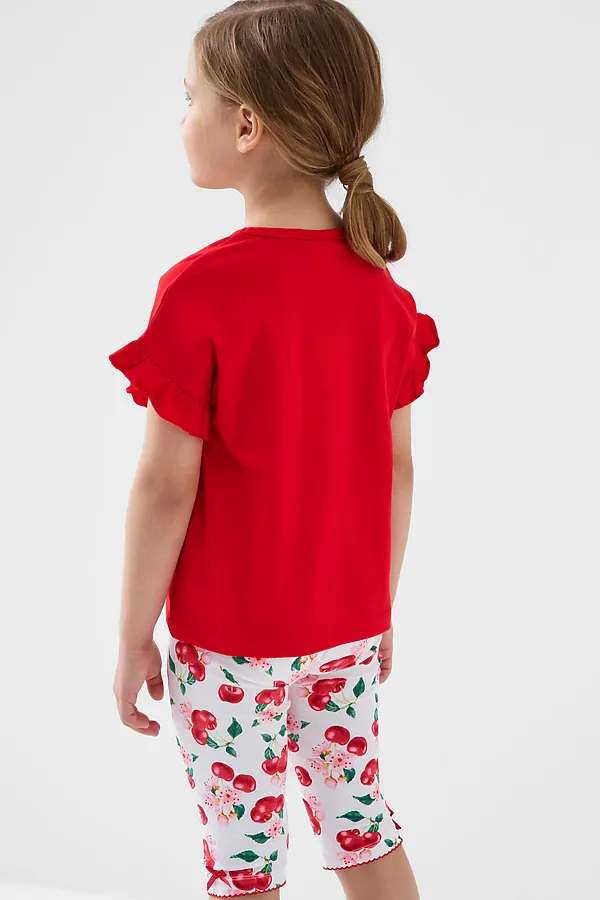 Брюки трикотажные для девочек (легинсы укороченные), 2 пары в комплекте PLAYTODAY, разноцветный - фото 2