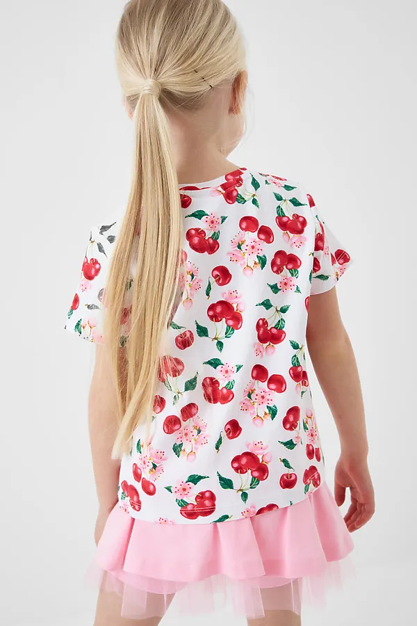 Фуфайка трикотажная для девочек (футболка), 2 шт в комплекте PLAYTODAY, разноцветный - фото 2