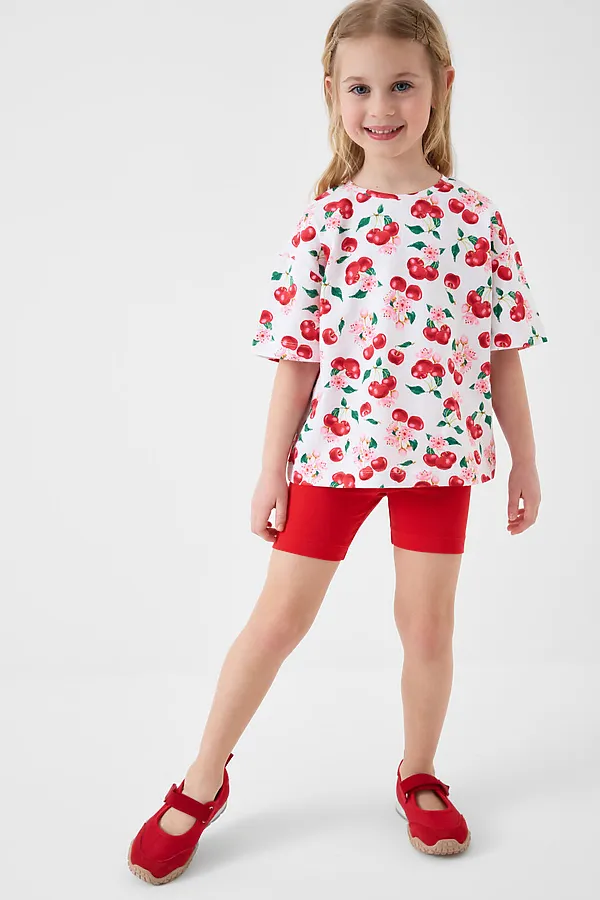 Комплект трикотажный для девочек: брюки (легинсы укороченные), фуфайка (футболка) PLAYTODAY, разноцветный - фото 2